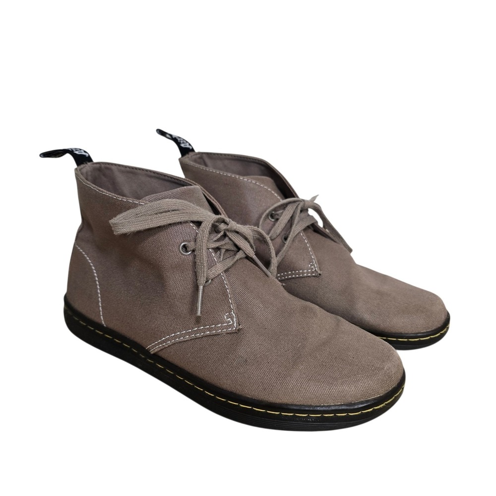 Dr. Martens Cabrillo Canvas Desert Chukka Boots Taupe Grey Brown Mens 10